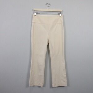 Theory Yoke Pant Bistretch Pull On Straight Leg Pants Trouser Women 4 Ivory 350